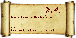 Weintraub András névjegykártya